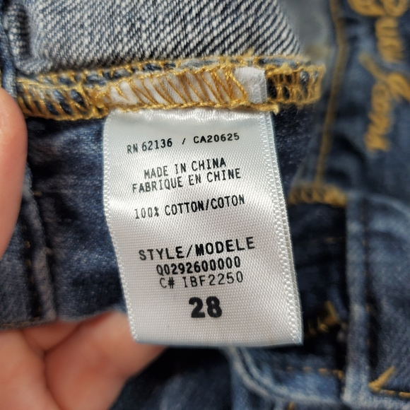 Guess Jean Blue Denim Distresses Jean Shorts - Picture 8 of 9